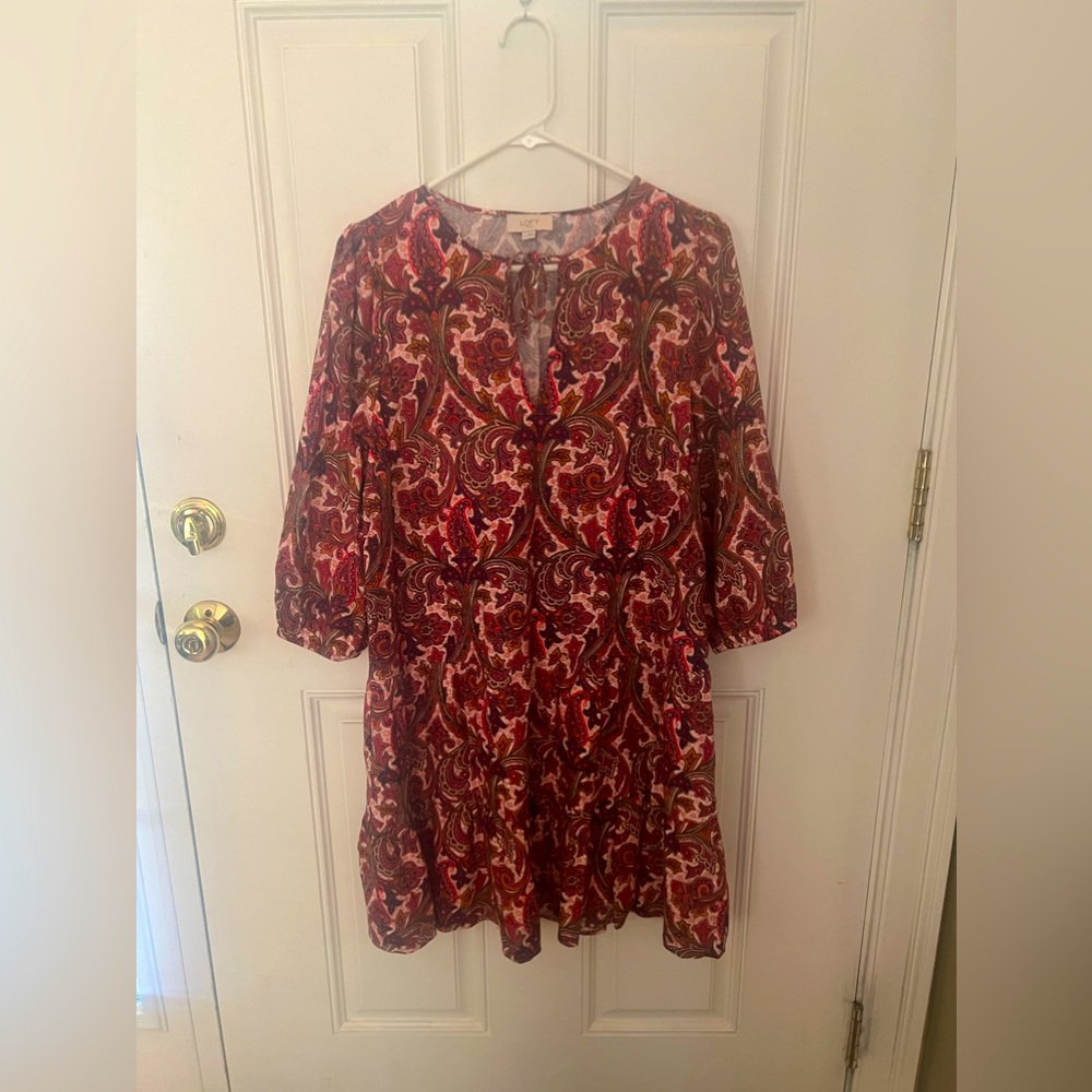 Ann Taylor paisley dress size S